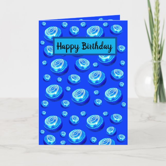 Tarjeta Patrón de pintura de aceite del bol azul, (Anverso)