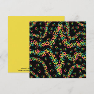 Tarjeta Patrón de puntillismo de estilo Seurat de colores 