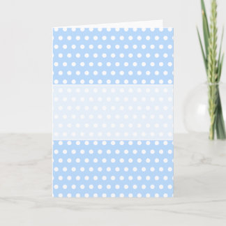Tarjeta Patrón de puntos de polka blanco y azul. Delicioso