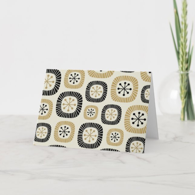 Tarjeta Patrón de ráfaga de estrellas modernista de mediad (Anverso)