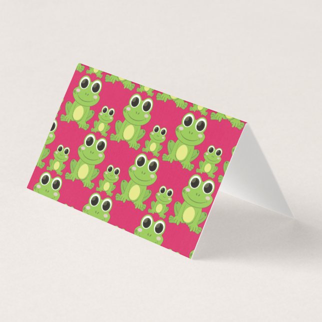 Tarjeta Patrón de ranas cortas (Anverso)