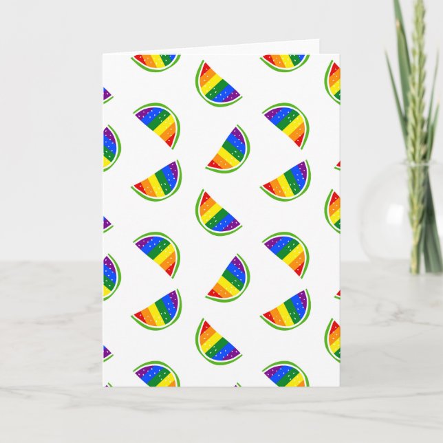 Tarjeta Patrón de sandía del arco iris (Anverso)