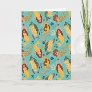 Tarjeta Patrón de Sirena Blanco