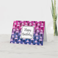 Patrón de tema de ballet con cumpleaños de atuendo