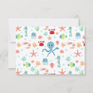 Tarjeta Patrón del mundo marino