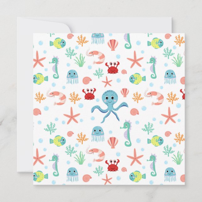 Tarjeta Patrón del mundo marino (Anverso)