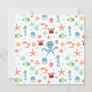 Tarjeta Patrón del mundo marino