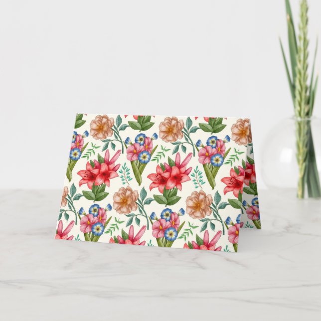 Tarjeta Patrón floral (Anverso)