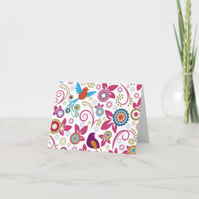 Tarjeta Patrón floral (Anverso)