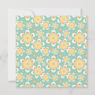 Tarjeta Patrón floral amarillo