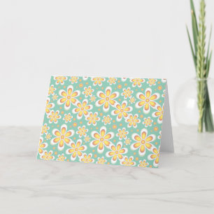 Tarjeta Patrón floral amarillo
