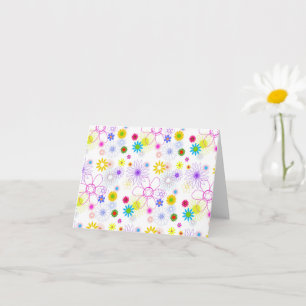 Tarjeta Patrón floral colorido