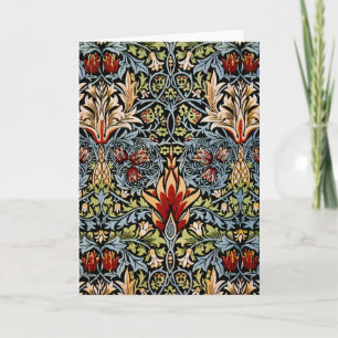 Tarjeta Patrón floral de cabeza de serpiente de William Mo