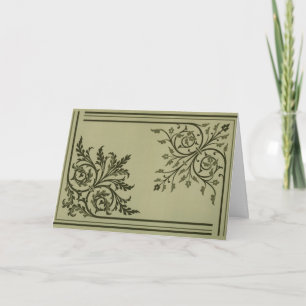 Tarjeta Patrón floral medieval