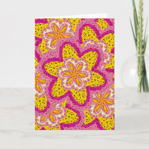 Tarjeta Patrón floral texturizado a partir de flores reale
