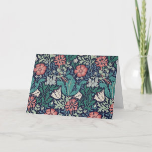 Tarjeta Patrón floral vintage, William Morris