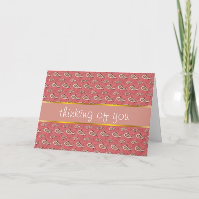 Tarjeta Patrón Foxglove Petal Paisley (Anverso)
