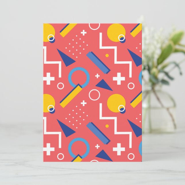 Tarjeta Patrón geométrico 2 (Anverso de pie)