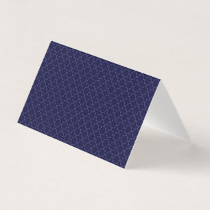 Tarjeta Patrón geométrico islámico azul oscuro