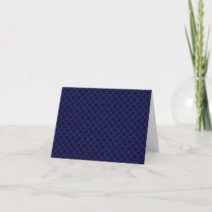 Tarjeta Patrón geométrico islámico azul oscuro