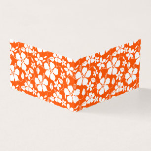 Tarjeta Patrón hawaiano hula (hibiscus) en Naranja