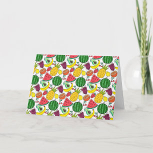 Tarjeta Patrón ininterrumpido de frutas Patrón de superf