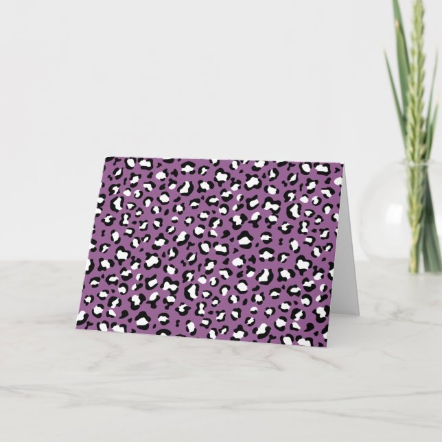 Tarjeta Patrón leopardo, puntos leopardo, leopardo púrpura (Anverso)