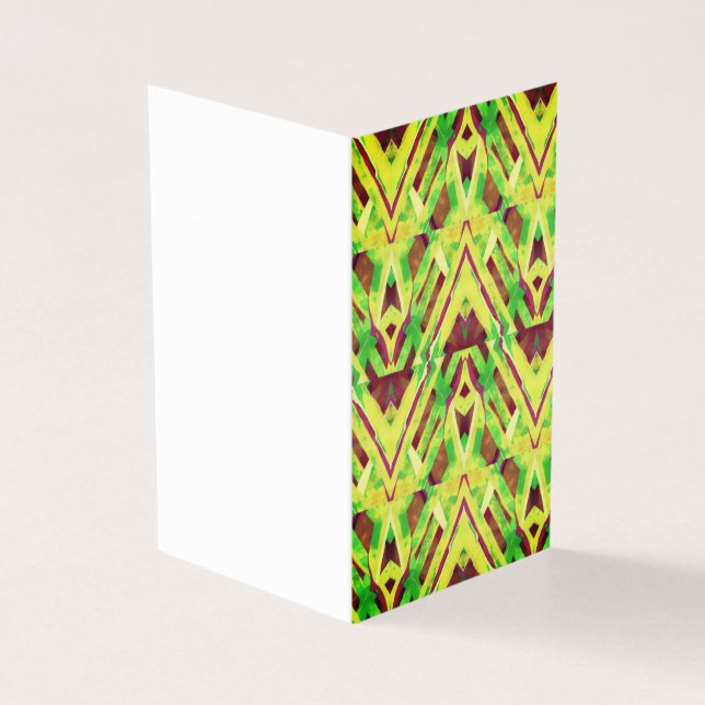 Tarjeta Patrón marrón y verde (Exterior)