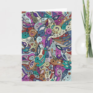 Tarjeta Patrón Pintado A Mano Y Digitalmente Art. 8