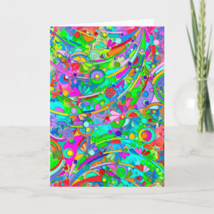 Tarjeta Patrón Pintado A Mano Y Digitalmente Artículo 18