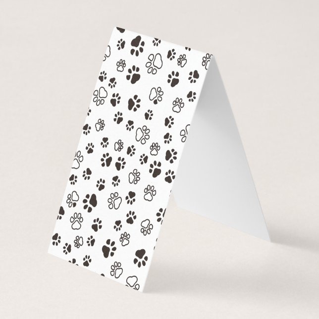 Tarjeta Patrón repetido de las patas del gato (Reverso)