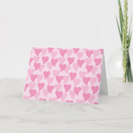 Tarjeta Patrón sin problemas de los corazones rosados