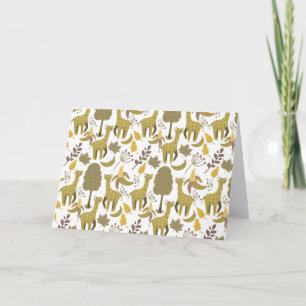 Tarjeta Patrón sin soldadura Giraffe amarillo fondo blanco