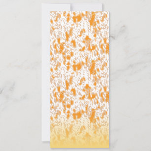 Tarjeta Patrón textil con un vibrante naranja y dorado