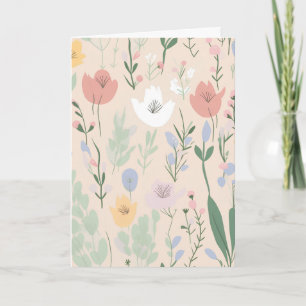 Tarjeta Patrón Tulip de primavera