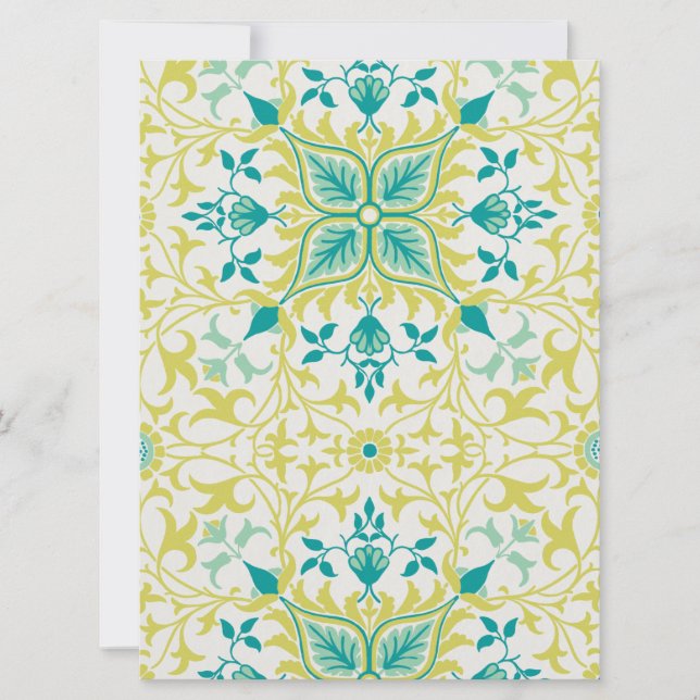 Tarjeta Patrón vírico (de William Morris) (Anverso)