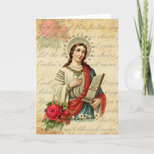 Tarjeta Patrona de San Cecilia de músicos religiosos