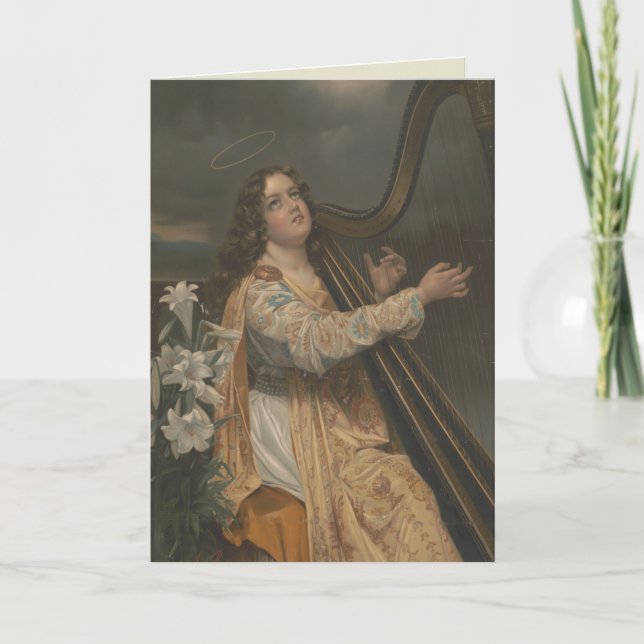 Tarjeta Patrona de San Cecilia de músicos religiosos (Anverso)