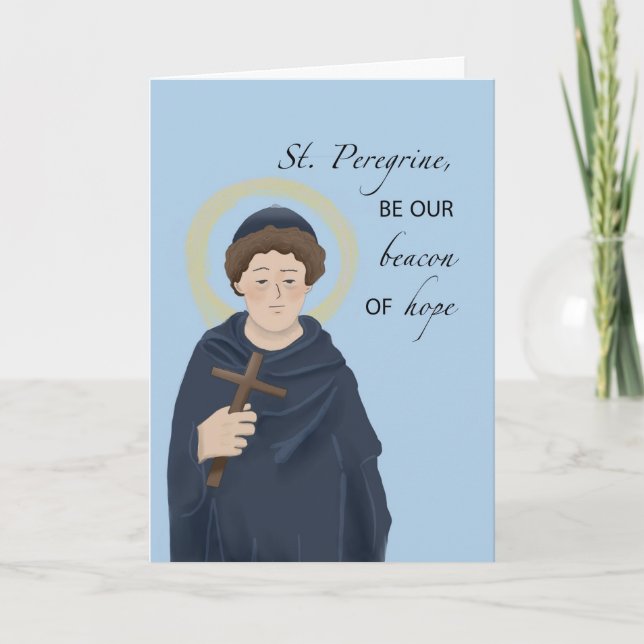 Tarjeta Patrona de San Peregrino, un rayo de esperanza (Anverso)