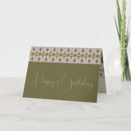 Tarjeta Patronato Floral Morado Y Mauve