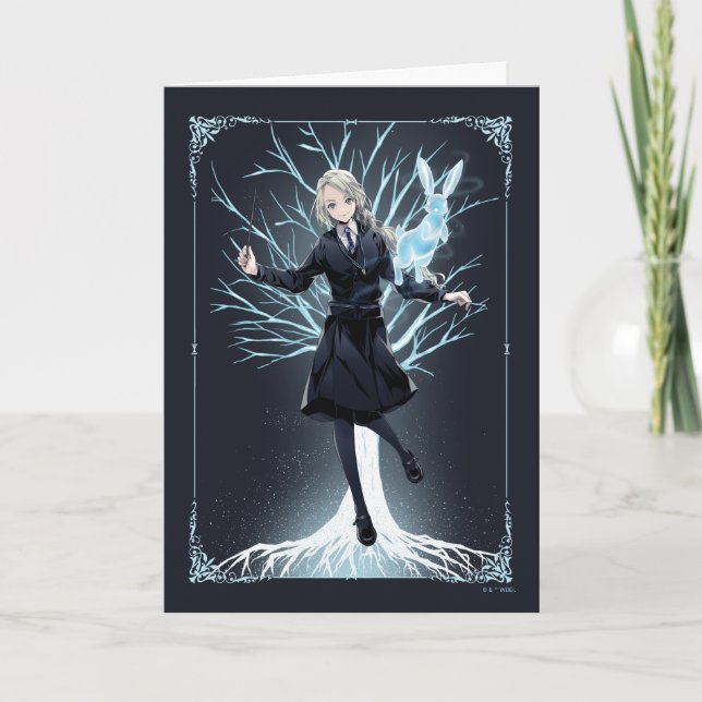 Tarjeta Patrono de Conejo de Anime Luna Lovegood (Anverso)