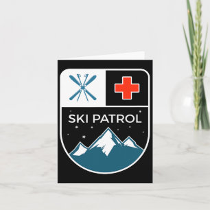 Tarjeta Patrulla de esquí Pistas de Invierno Esquí Snowboa
