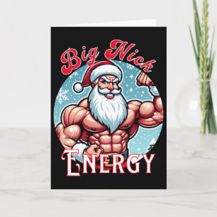 Tarjeta Patrulla de Santa musculosa Gran energía de Nick' 