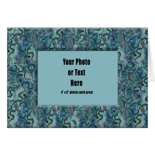 Tarjeta Paua Shell enmarca - personalizable