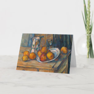 Tarjeta Paul Cezanne - Bodegón con jarra de leche y frutas