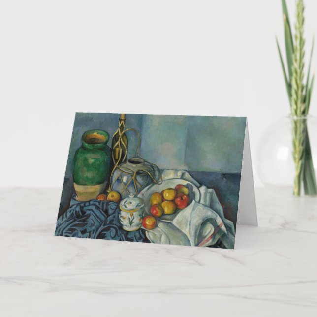 Tarjeta Paul Cezanne - Bodegón con manzanas (Anverso)