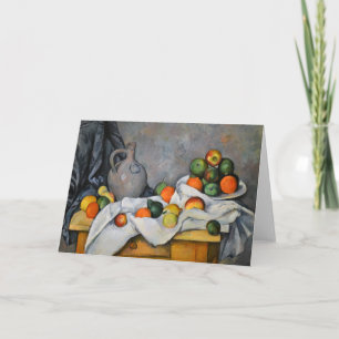 Tarjeta Paul Cezanne - Cortina, Jarra y Frutero