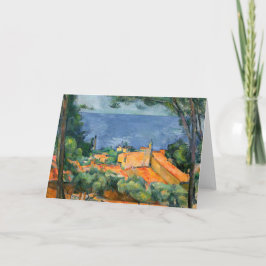 Tarjeta Paul Cezanne - Estaque con techos rojos