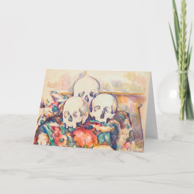 Tarjeta Paul Cezanne - La acuarela de los tres cráneos (Anverso)
