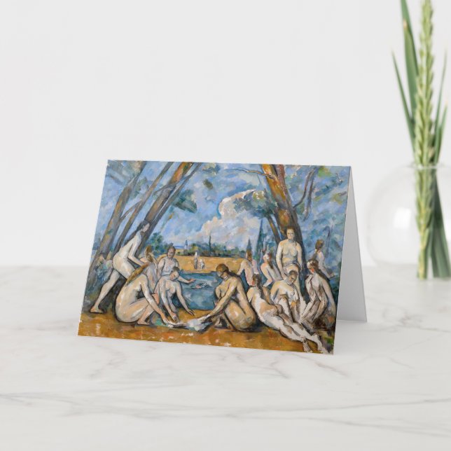 Tarjeta Paul Cezanne - Los grandes bañistas (Anverso)